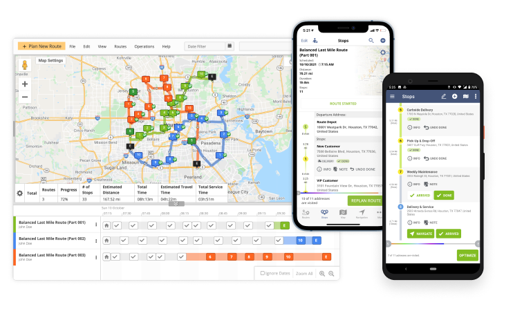 Split routes equally among your drivers with balanced routes and automatic workload distribution.