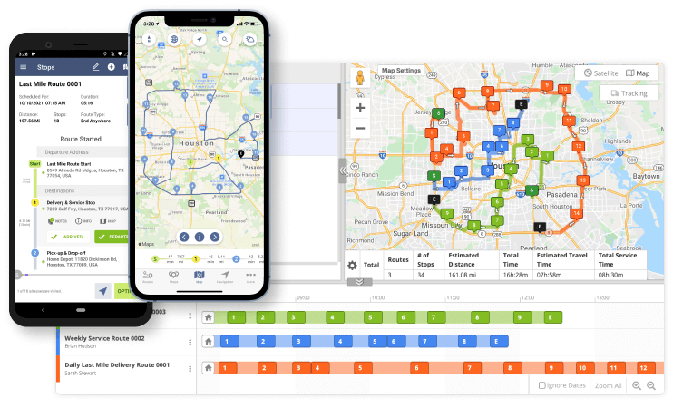 Territory management for service, delivery, and sales routes